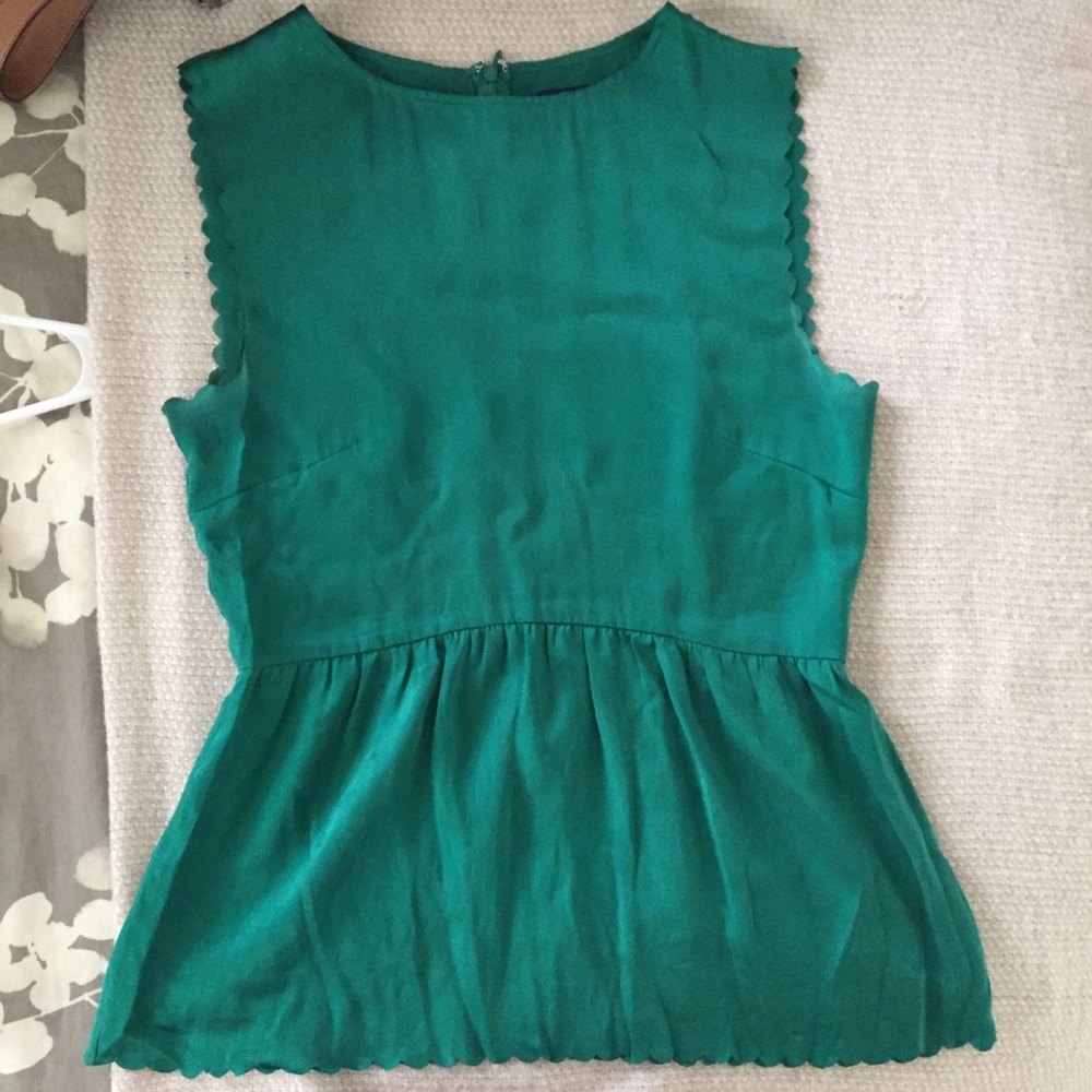 Madewell silk peplum top